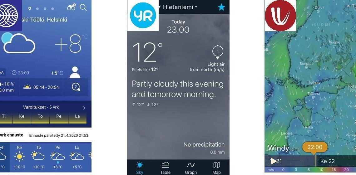 Le tre migliori app meteo