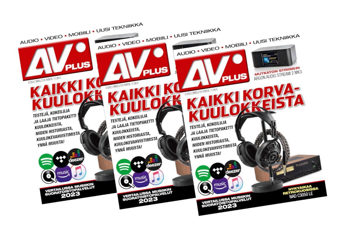 Uusi AVPlus 3/2023 on ilmestynyt – mukana testejä, kokeiluja ja laaja tietopaketti kuulokkeista, kuulokevahvistimista ynnä muuta!