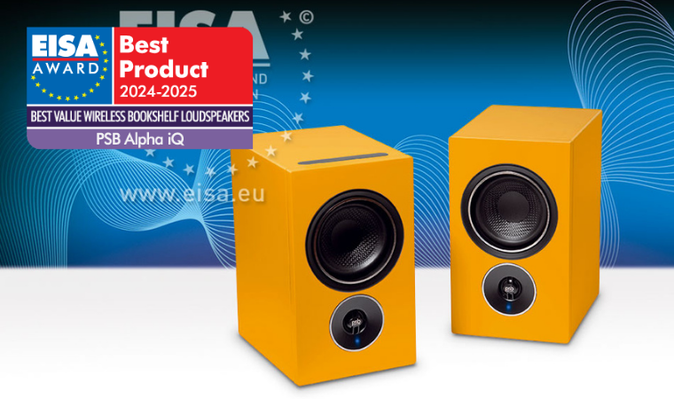 AVPlus EISA BEST VALUE WIRELESS BOOKSHELF LOUDSPEAKERS 2024 2025 PSB Alpha iQ