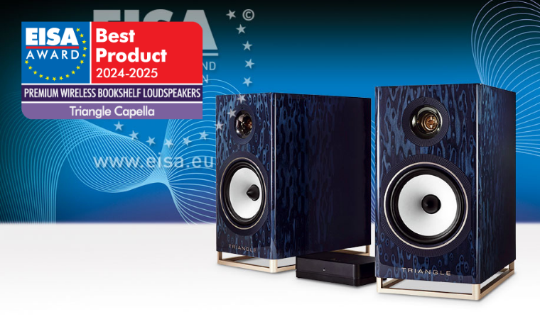 AVPlus EISA PREMIUM WIRELESS BOOKSHELF LOUDSPEAKERS 2024 2025 Triangle Capella