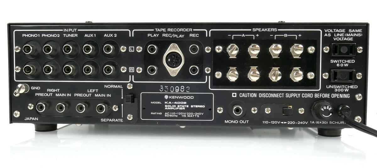 Storia di Kenwood KA 4002 INDIETRO