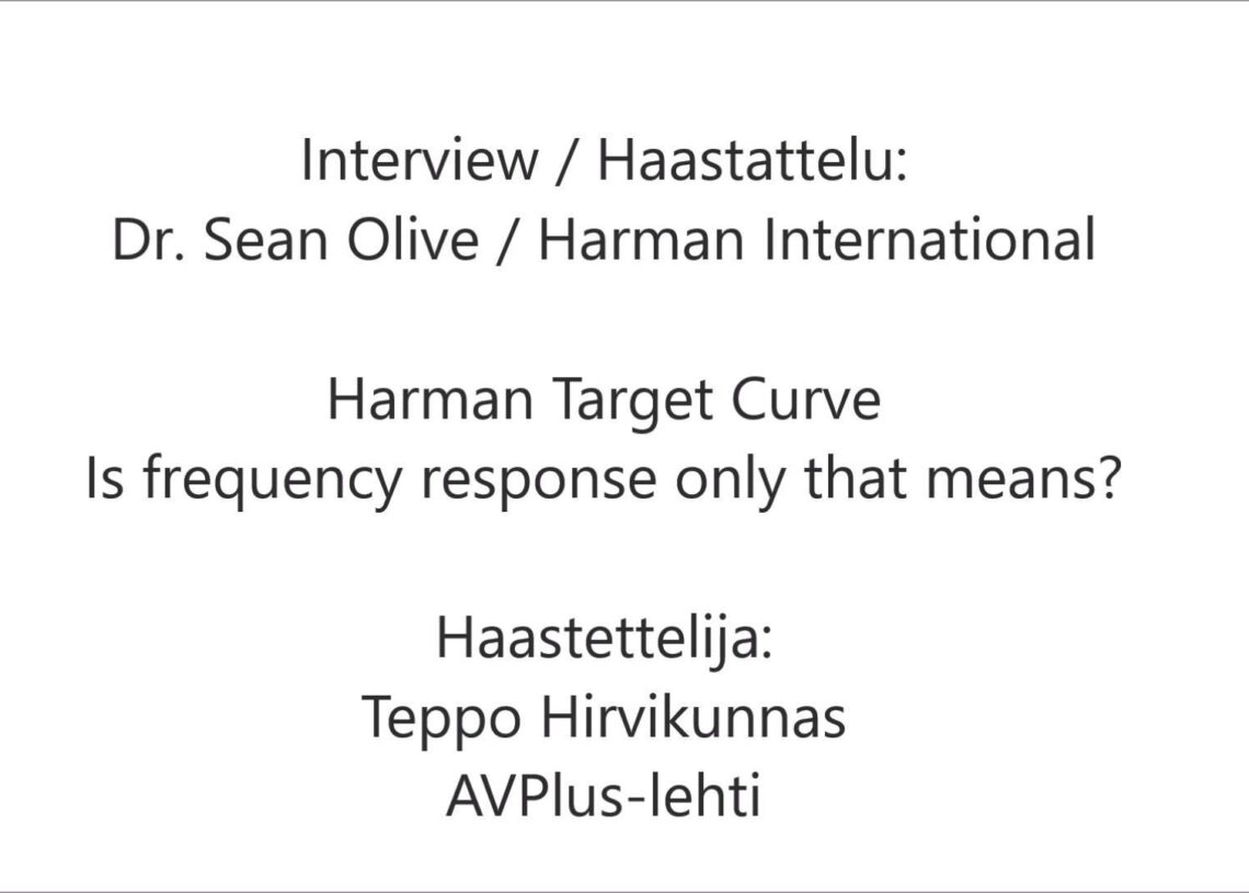 Intervista al Dr. Sean Olive – L'uomo dietro la curva Harman, la risposta "ottimale" delle cuffie