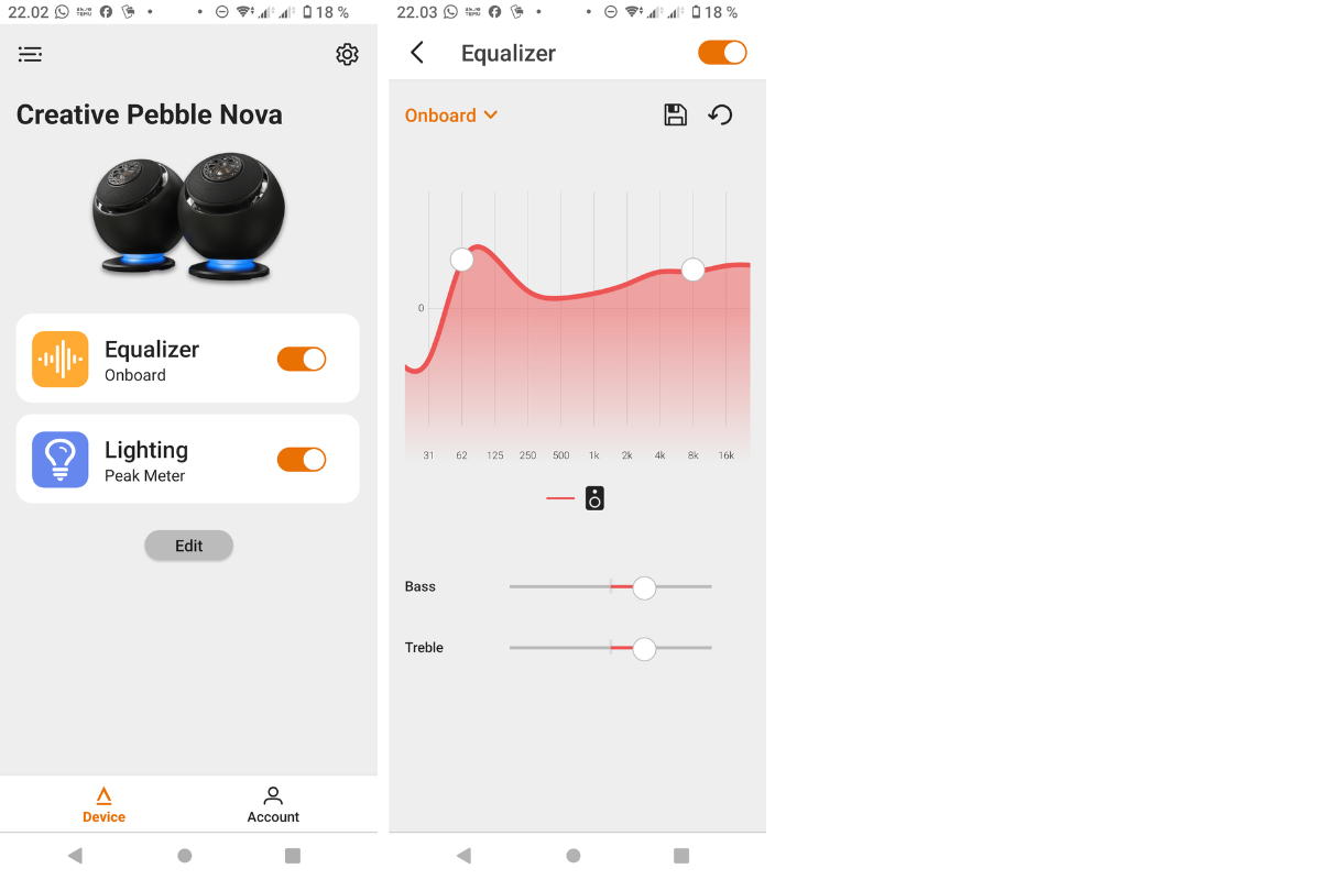 Test degli altoparlanti per computer Creative Pebble Nova MF1720 3