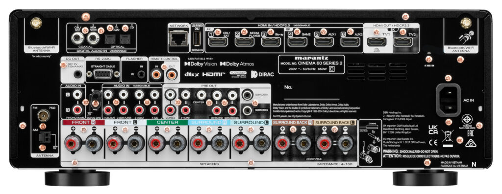 Low Marantz CINEMA 60 SERIES 2 Black Rear EU