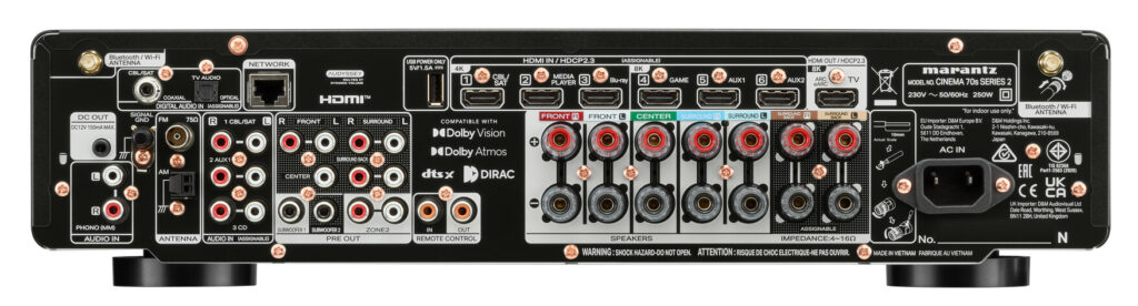 Low Marantz CINEMA 70s SERIES 2 Black Rear EU
