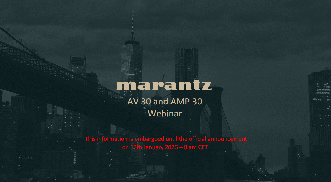 Webinar su Marantz AV 30 e AMP 30