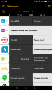 Maxi ohjelmaopas