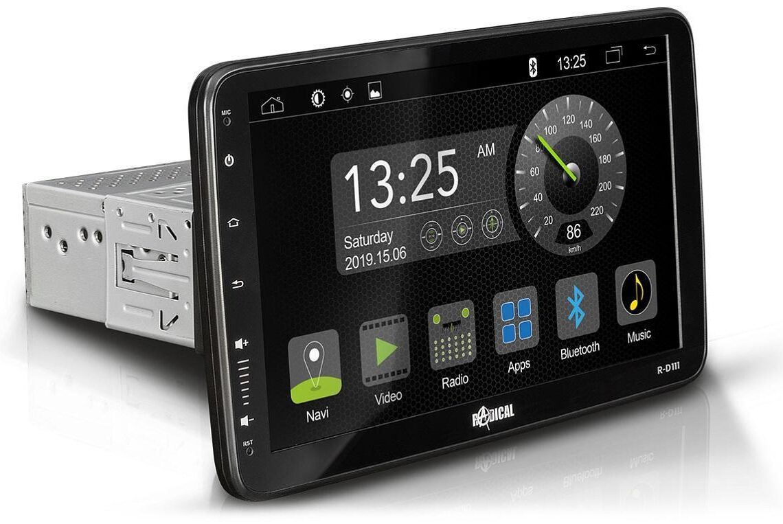 Radical R-D111 – Monipuolinen 1DIN autosoitin suurella 10.1″ näytöllä ja Android -käyttöjärjestelmällä