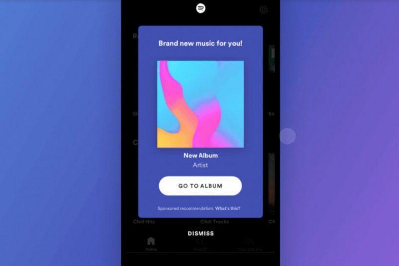 Spotify testaa ilmoituksia artistien uusista kappaleista