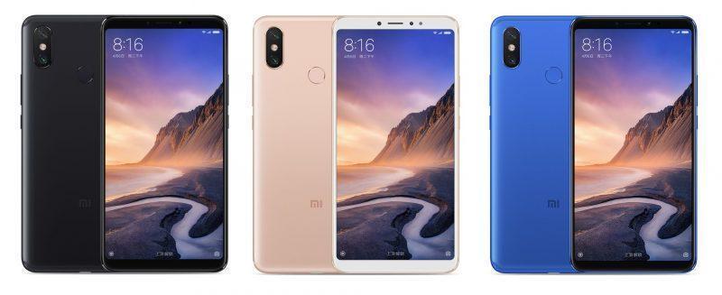 Xiaomi Mi Max 3 colours