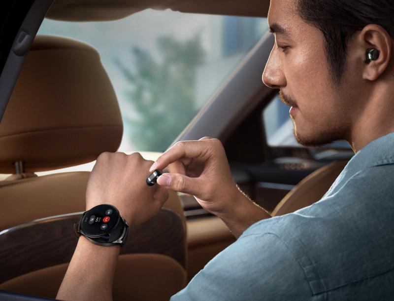 auricolari Huawei Watch neri immagine