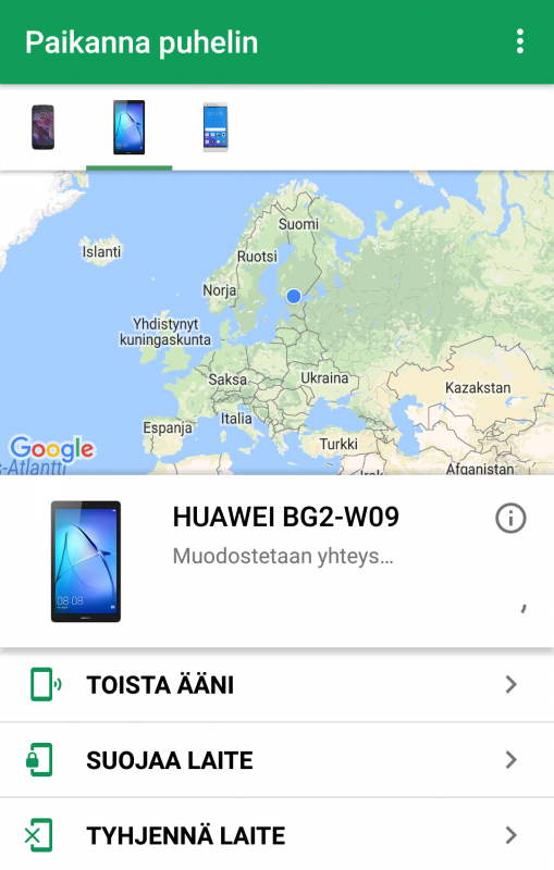 Näin löydät kadonneen Android-laitteen