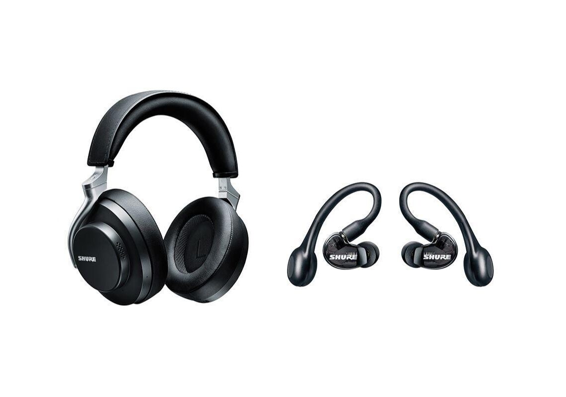 Shure presenta due modelli di cuffie AONIC: cuffie wireless con cancellazione del rumore e auricolari completamente wireless.