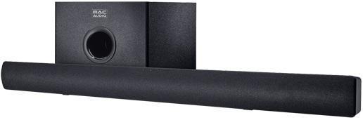 Edullinen soundbar kompaktilla subbarilla